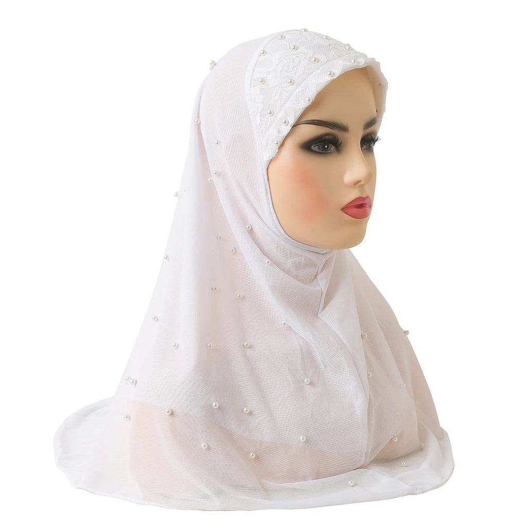 big girls adults soft net two layers muslim scarf islamic hijab.