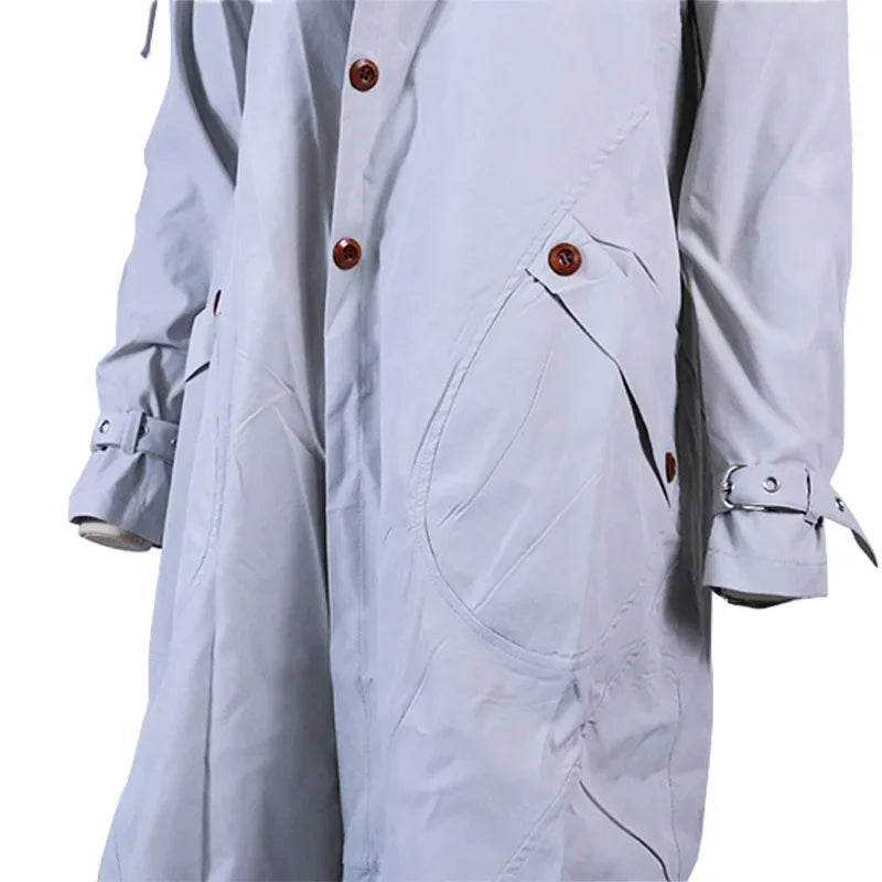 Single-Breasted Trench Coat Women Streetwear Overcoats Jackets .