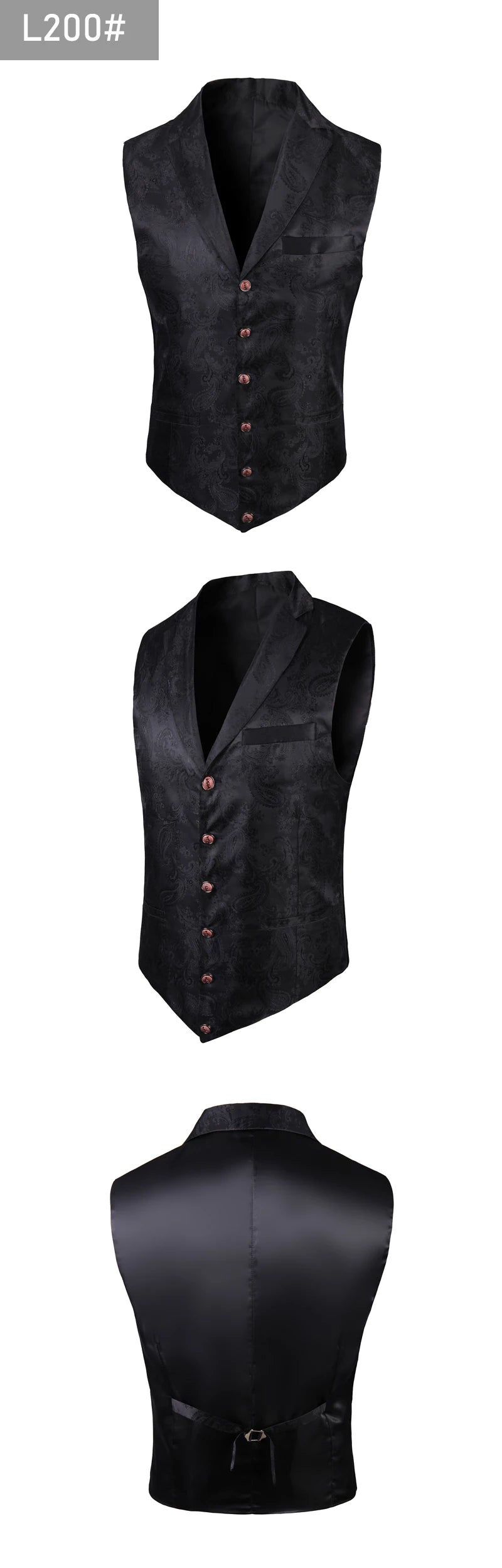 New High-end Suit Collar Jacquard White Vest for Men,