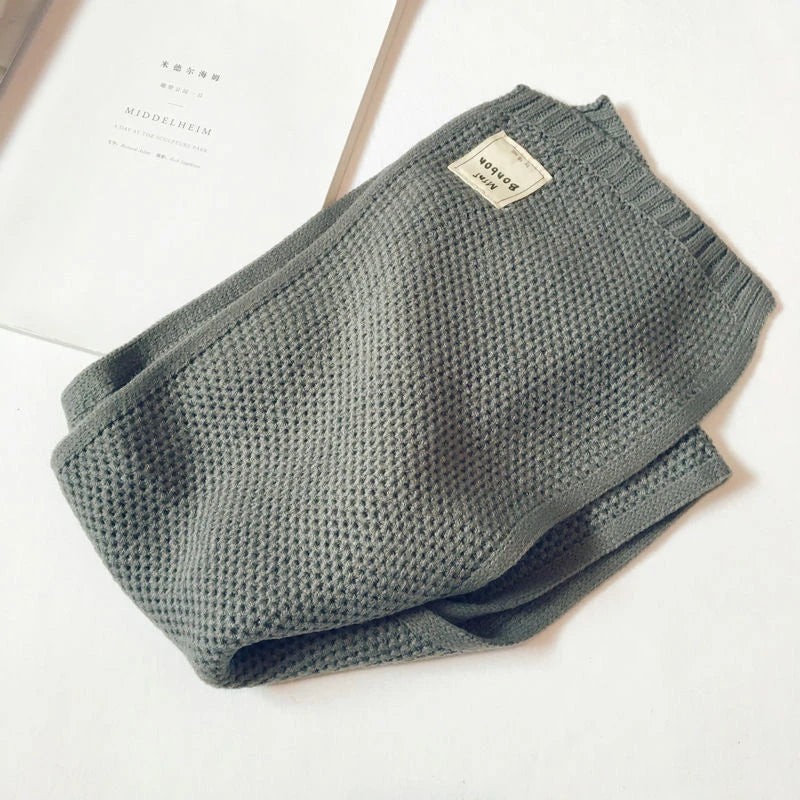 Kids Scarf Autumn Winter Korean Fashion Children's Knitting Baby Bib Wool Knitting Winter Versatile Female Warm Girl Boy