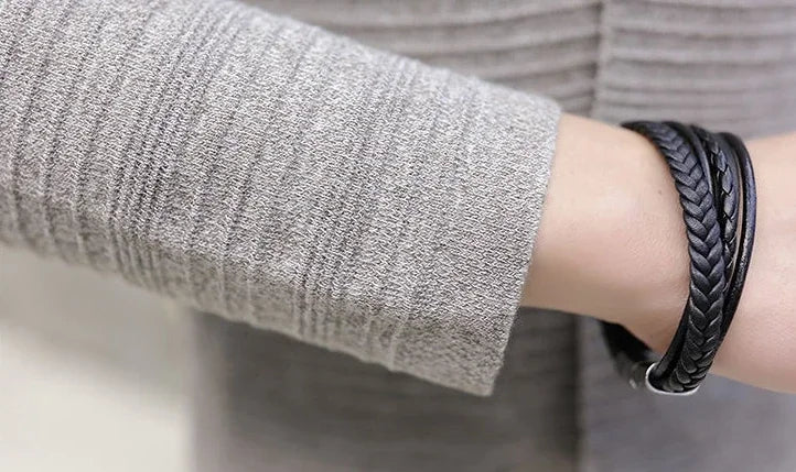 Knit Sweater Male Men's Clothing Cardigan Black Slim Fit Plain .
