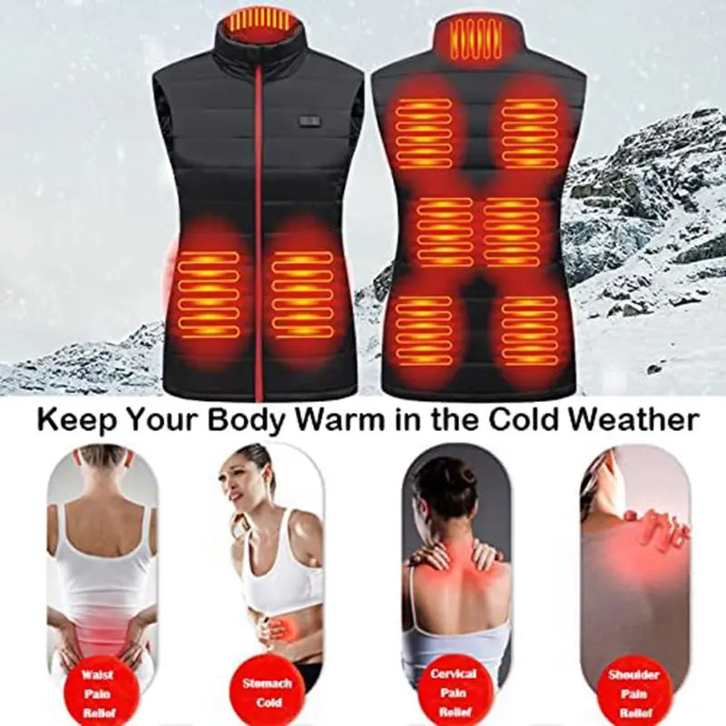 Women Heated Vest Electric Heated Jackets Women Sportswear.