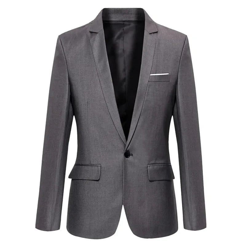 Blue Men Blazers Work Office  Men Tuxedos for Formal Occasions .