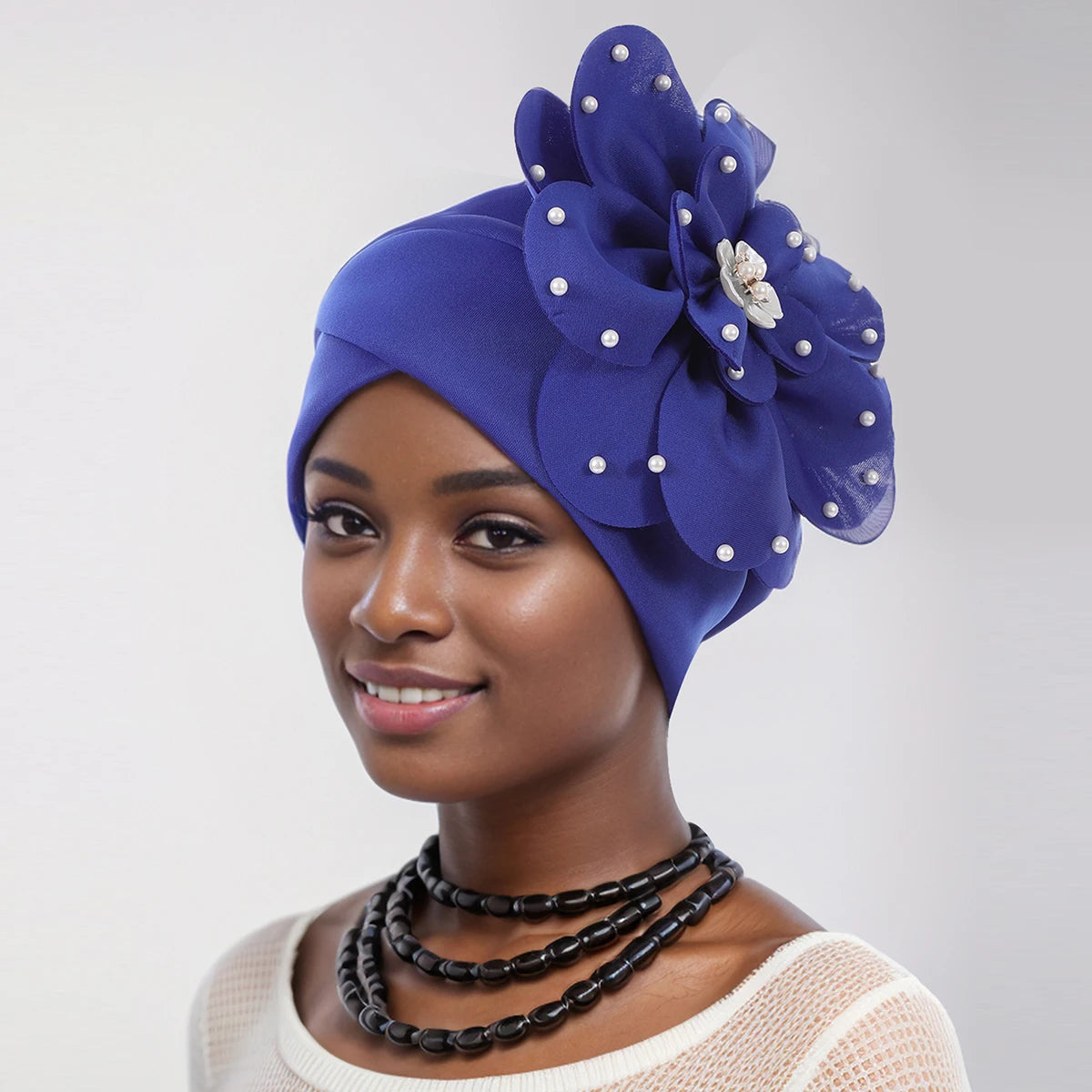 Elegant African Lady Head Wraps Nigeria Party Headwear .