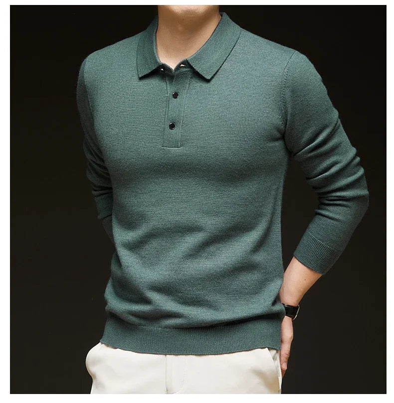 7 Colors Business Men's Sweater Knitwear Autumn Winter Casual.