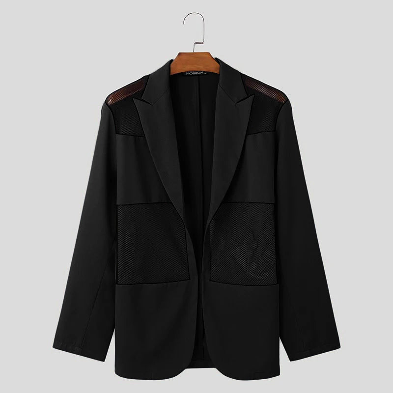 Fashion Male Long Sleeved Cardigan Blazers .