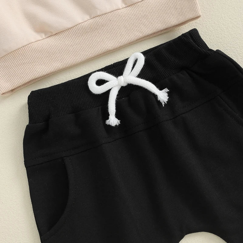 Little Boy Birthday Outfit, Excavator Print Long Sleeve Sweatshirt Pants .