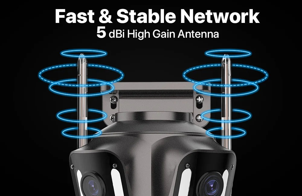 6K HD Outdoor IP Camera WiFi Three Lens