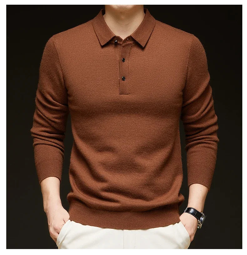 7 Colors Business Men's Sweater Knitwear Autumn Winter Casual.