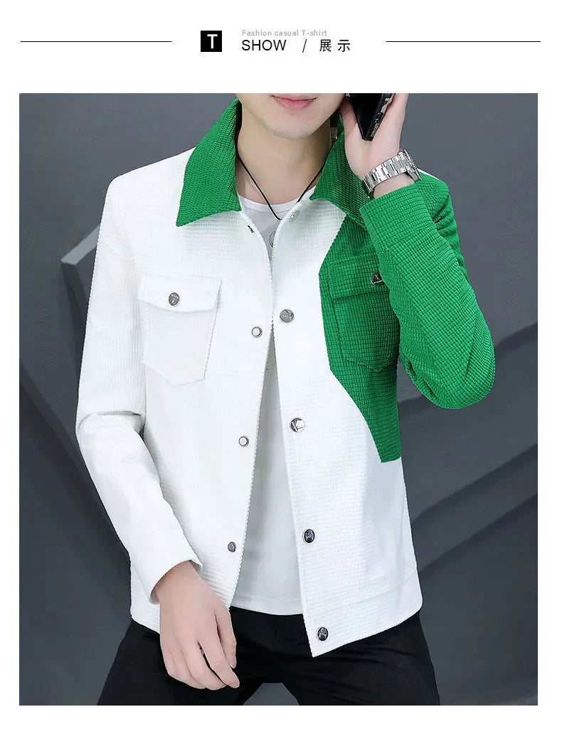 Spring Autumn Men Jacket Korean Style Casual  Cargo jacket.