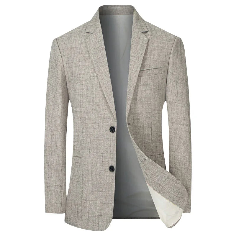 New Men Suit Jacket Thin Blazers Spring Autumn Solid Business .