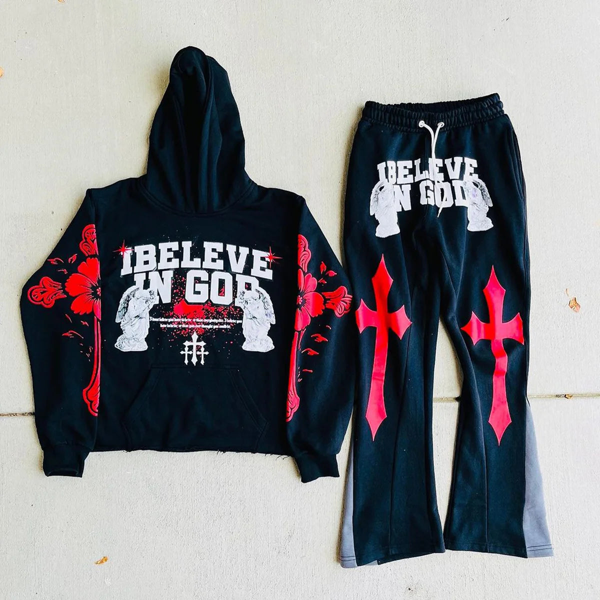 New Two Piece Sets Men Women Hip Hop Sweatpants Casual Pants 3D Printing Pullovers Loose Hoodie Sweatshirt Streetwear