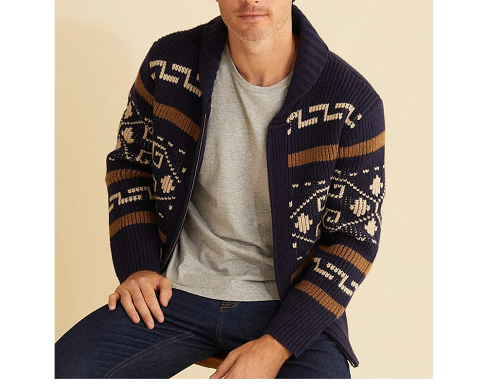 Winter Men's Cardigan Sweaters Fashion Male Knitted Sweater .
