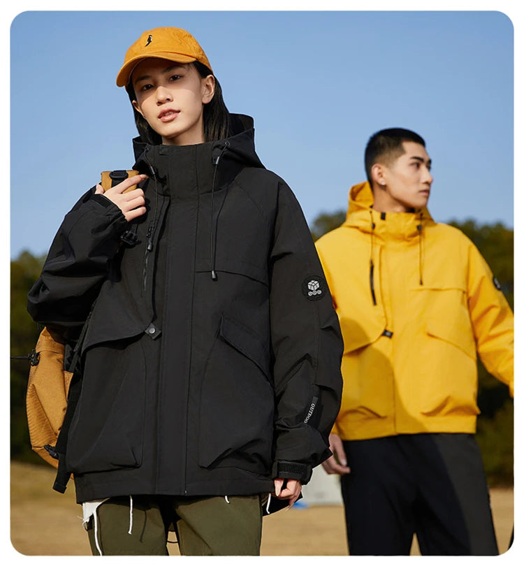 Men’s Hooded Outdoor Windbreaker Jacket Windproof Coats .