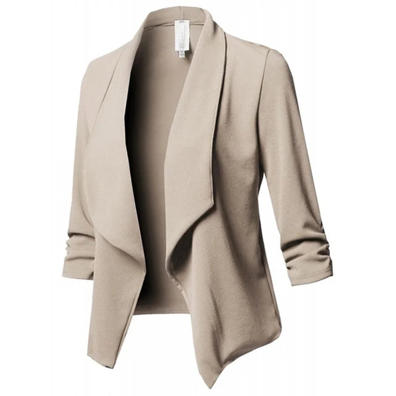 Women Solid Folds PU Leather  Black Blouse Tops.