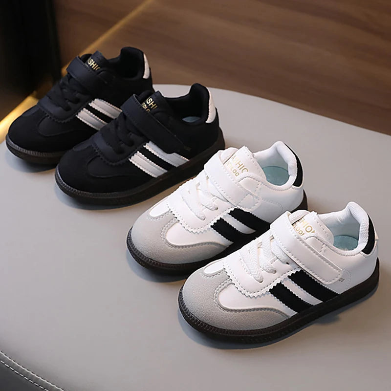 Fashion Sport Shoes For Children PU Leather Ergonomics Kids .