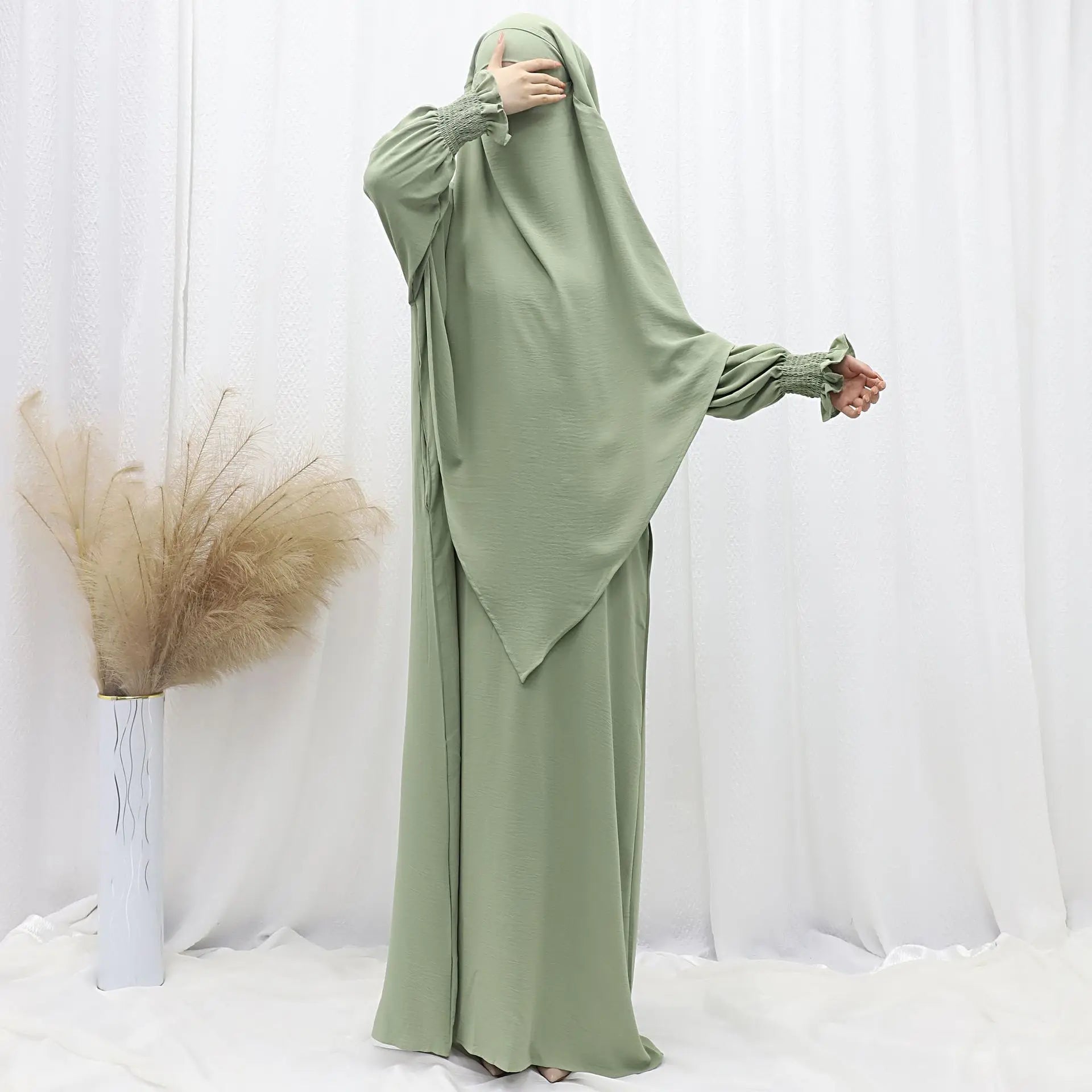 Ramadan Modest Muslim Women Dresses Headscarf Abaya .