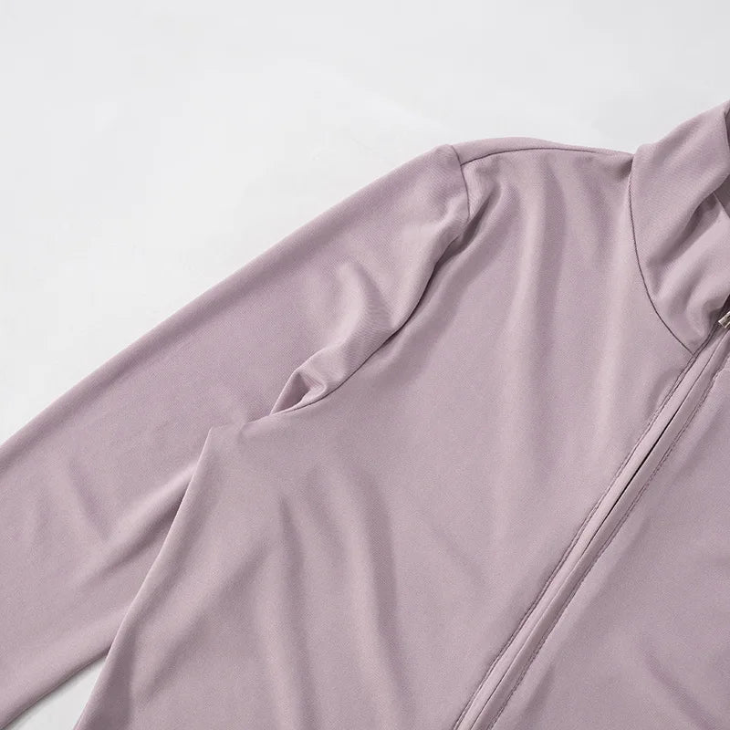 Shestyle Solid Women 2025 Fitness Bodycon Jumpsuit Zipper Fly Mock Neck Work Out Clothes Hipster Violet Sexy Stretchy Stylish