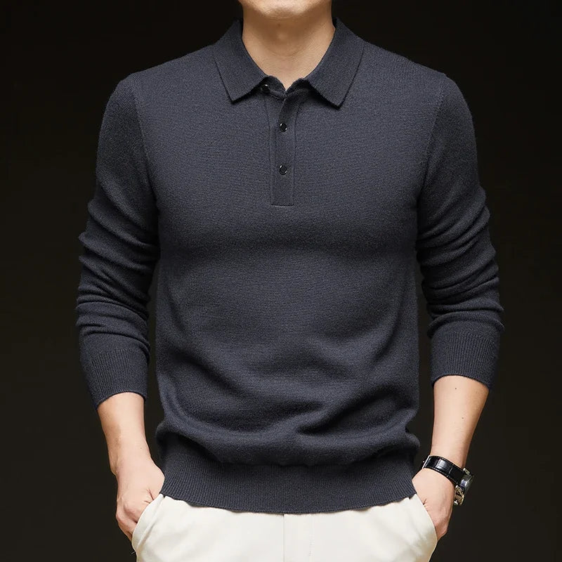7 Colors Business Men's Sweater Knitwear Autumn Winter Casual.