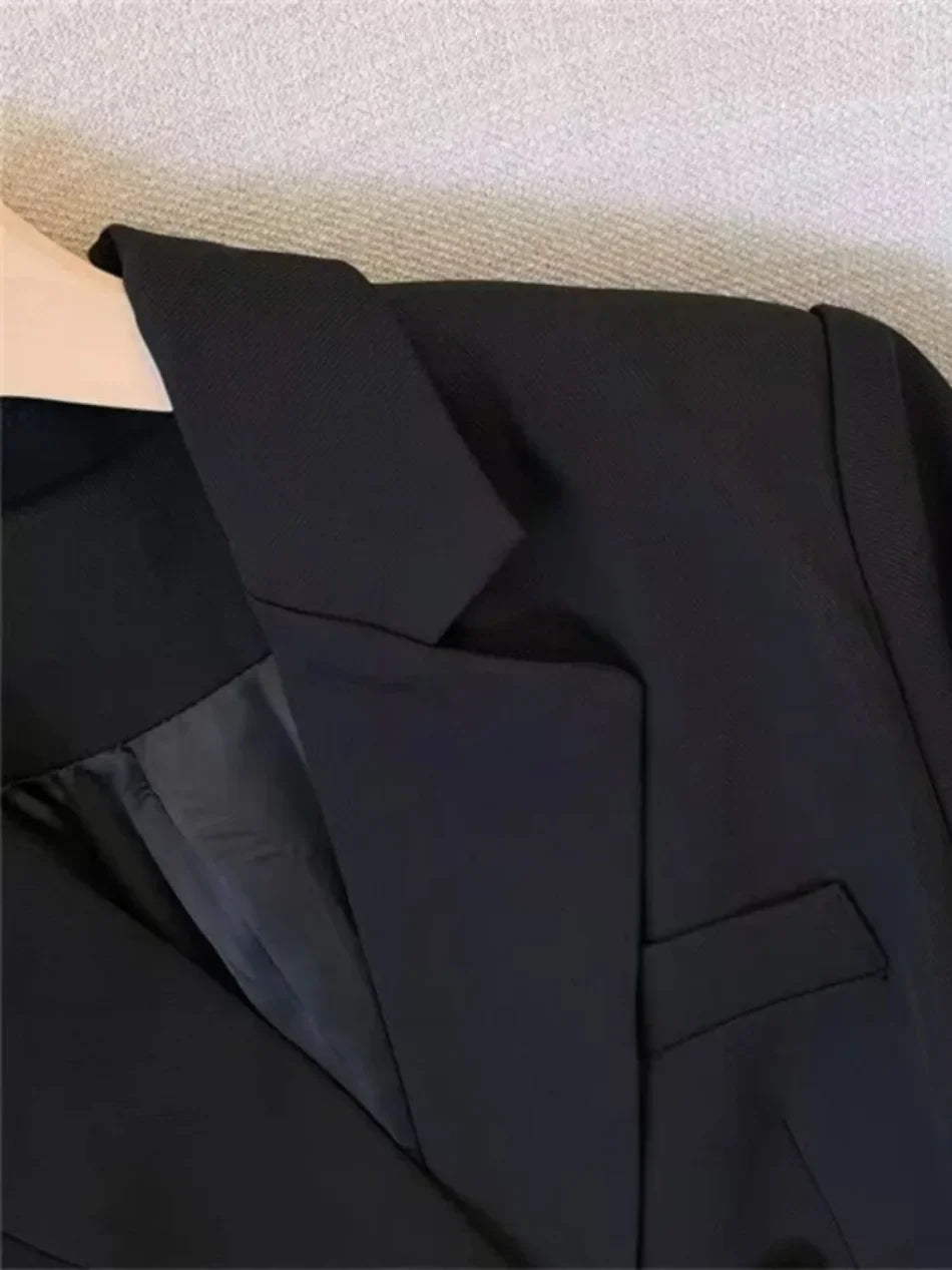 Spring Autumn Women Chic Office Lady Double Breasted Blazer .
