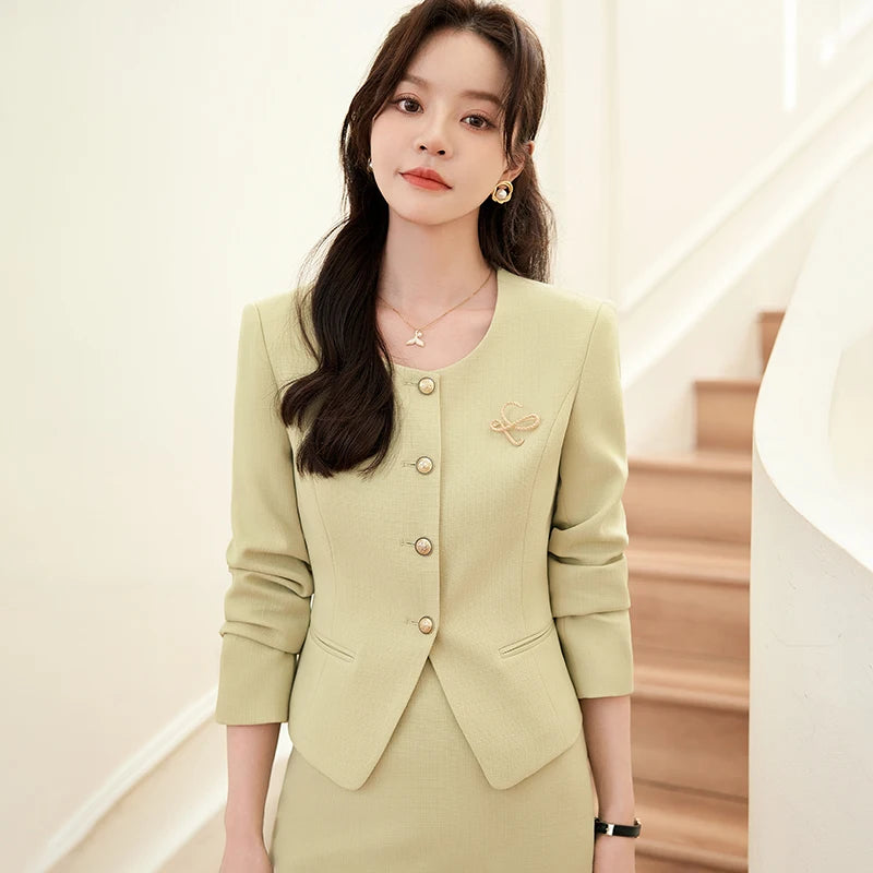 NAVIU Fashion French Vintage Tweed Two Piece Sets Women.