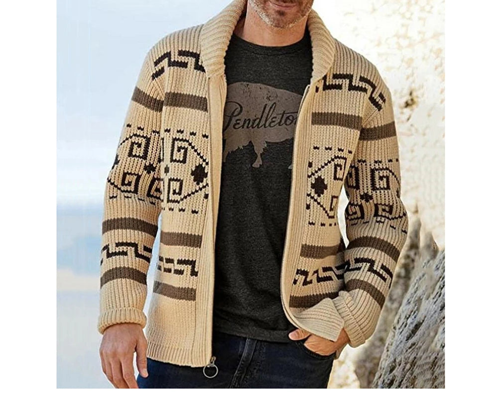 Winter Men's Cardigan Sweaters Fashion Male Knitted Sweater .