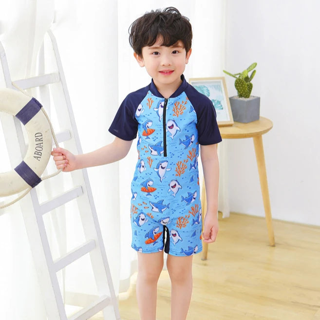 Kids Toddler Boys Swimsuit Long Sleeve  3 4 5 6 7 8 10 Years.
