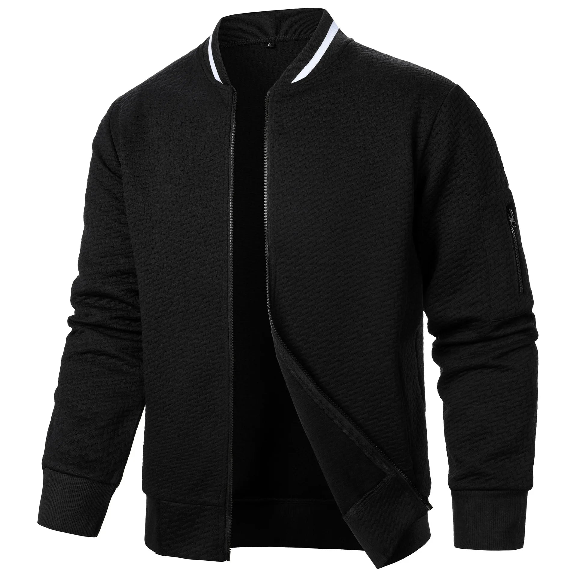 Fashion Autumn Jackets for Men Solid Color Casual Baseball Mens Jacket .