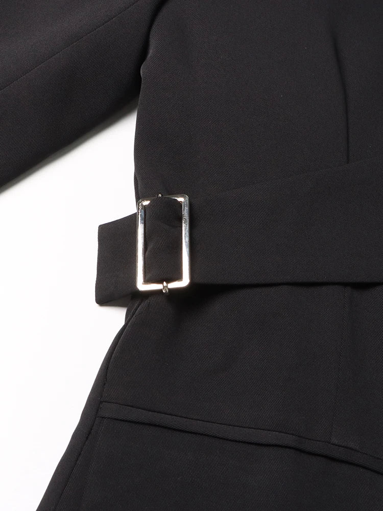 VGH Solid Hollow Out Casual Irregular Blazers For Women .