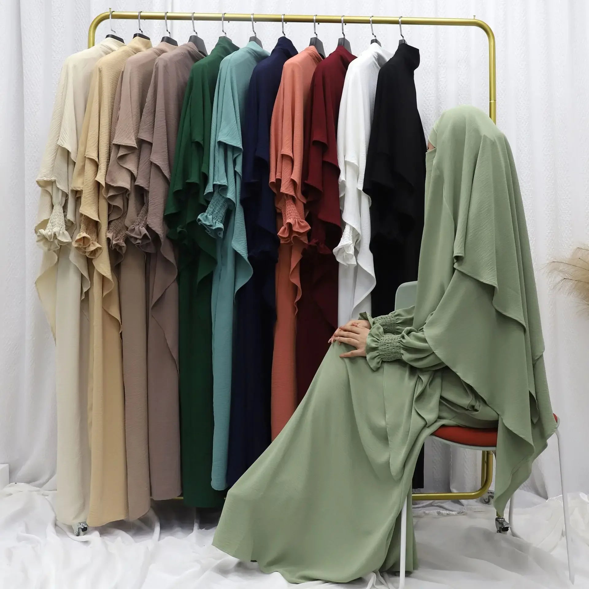 Ramadan Modest Muslim Women Dresses Headscarf Abaya .