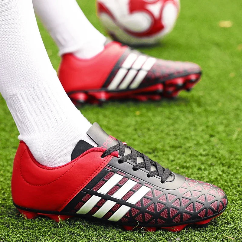 Kids Football Shoes AG/TF Indoor Professional Original Boy Soccer .
