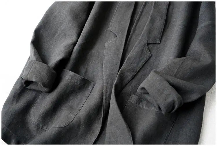 Nomikuma Causal Women Cotton Linen Blazer .