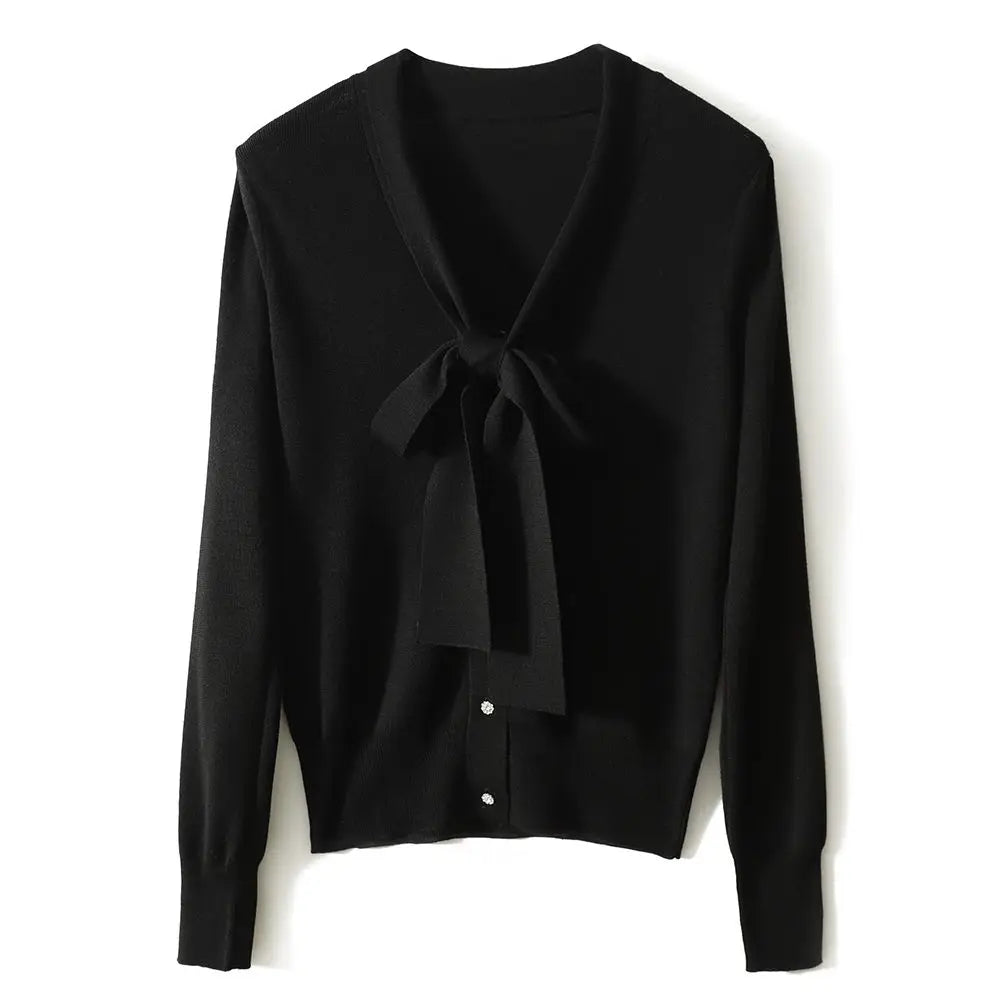 Women Clothing Fashion Elegant Scarf Collar Pullover Autumn Winter.
