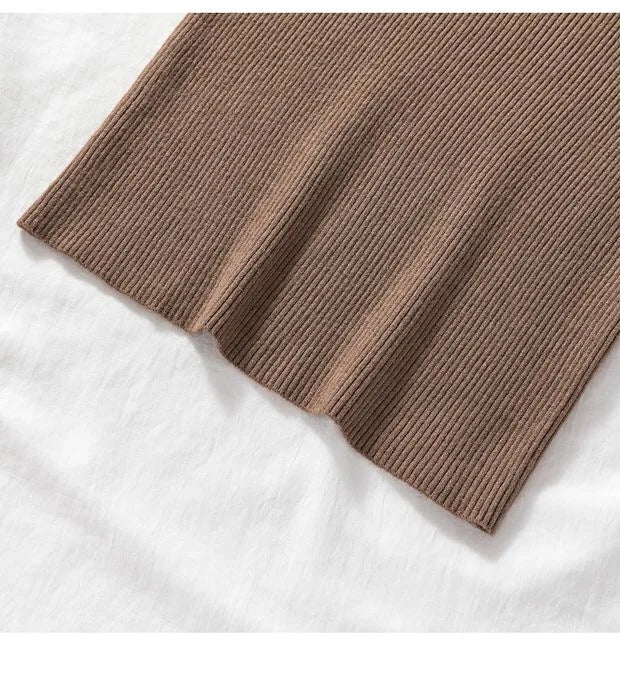 V-neck Solid Thin Summer Women Pullover Female Knitted Ribbed Sweater.
