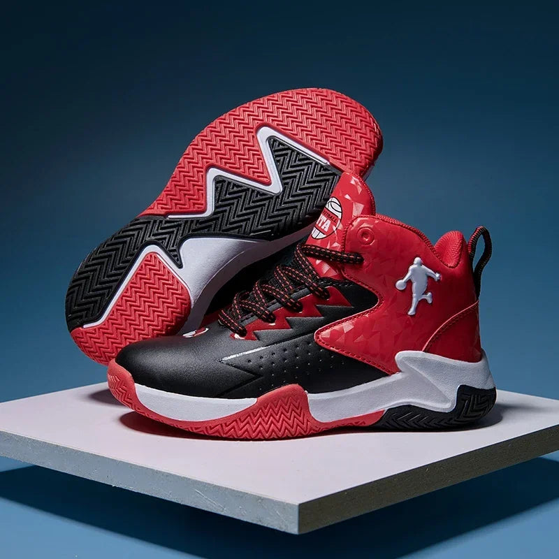 Boys Basketball Shoes High Quality Soft Top Thick Sole Non-slip Kids.