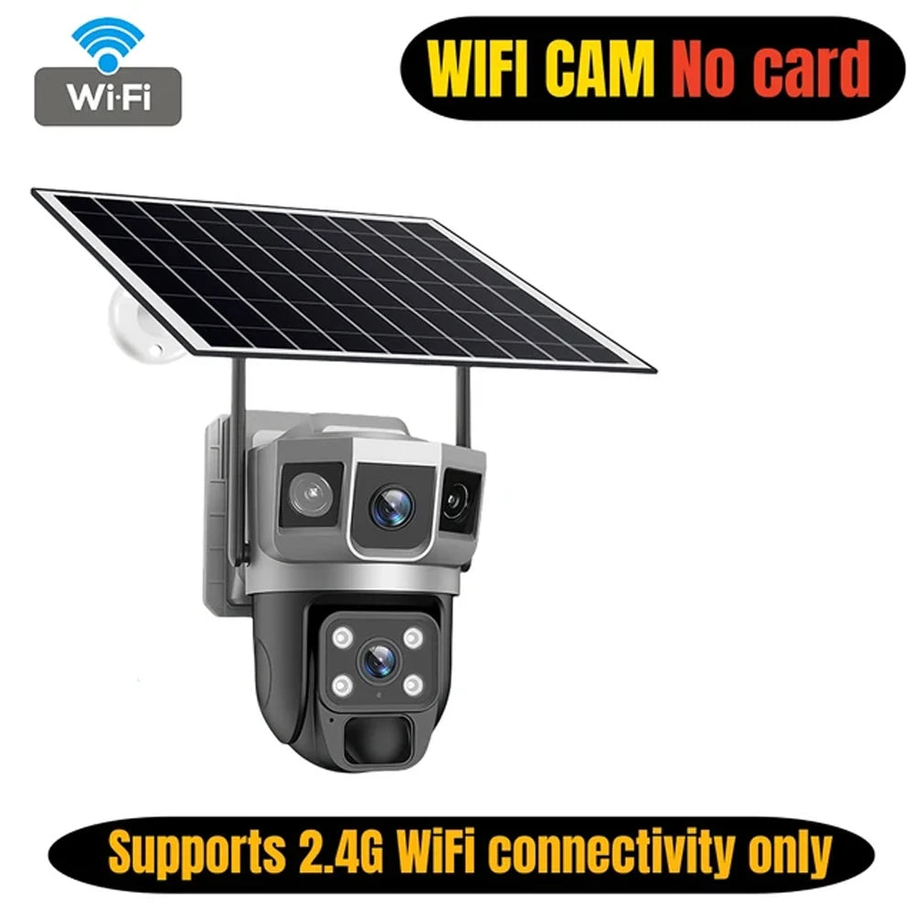 V380pro 12MP 6K WIFI Camera Solar PIR Human Detection Night Vision.