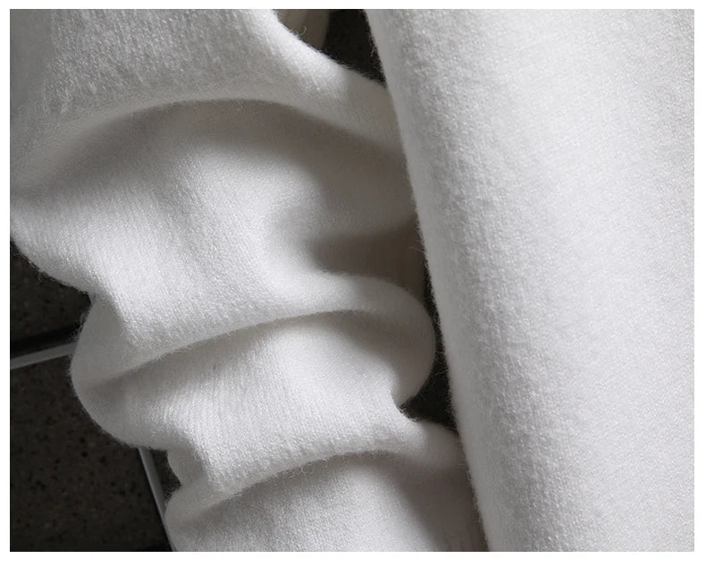 Men Pullovers Knitted Sweaters Turtleneck Solid Tops .