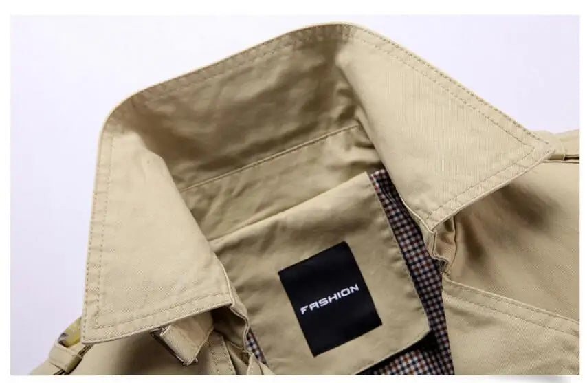 Men Long Winter Jackets Slim Fit Warm Trench Coats .