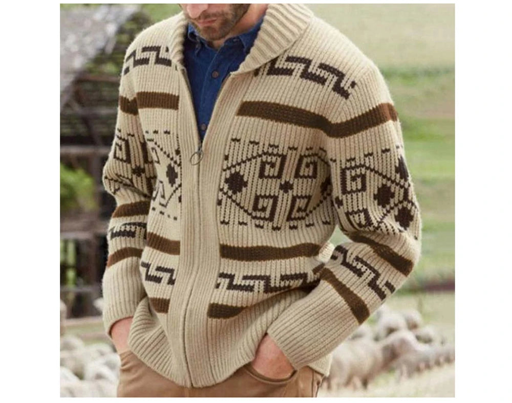 Winter Men's Cardigan Sweaters Fashion Male Knitted Sweater .