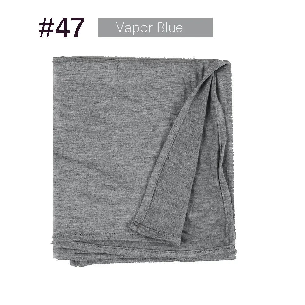 Muslim Women Stretchy Jersey Hijab Plain Cotton Jersey Hijabs  Islamic Soft Turban Head Wraps Headscarf 170X60cm