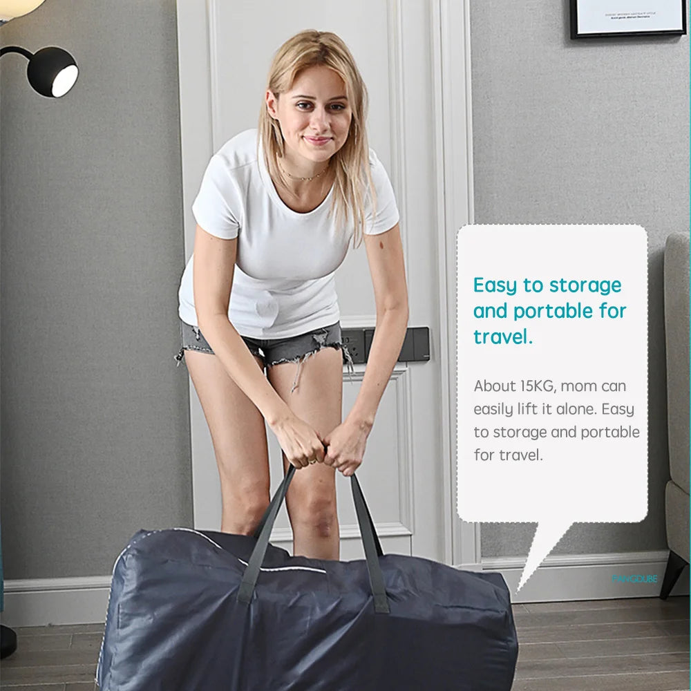 PANGDUBE Multifunctional Baby Crib 120*60cm Baby Bed,