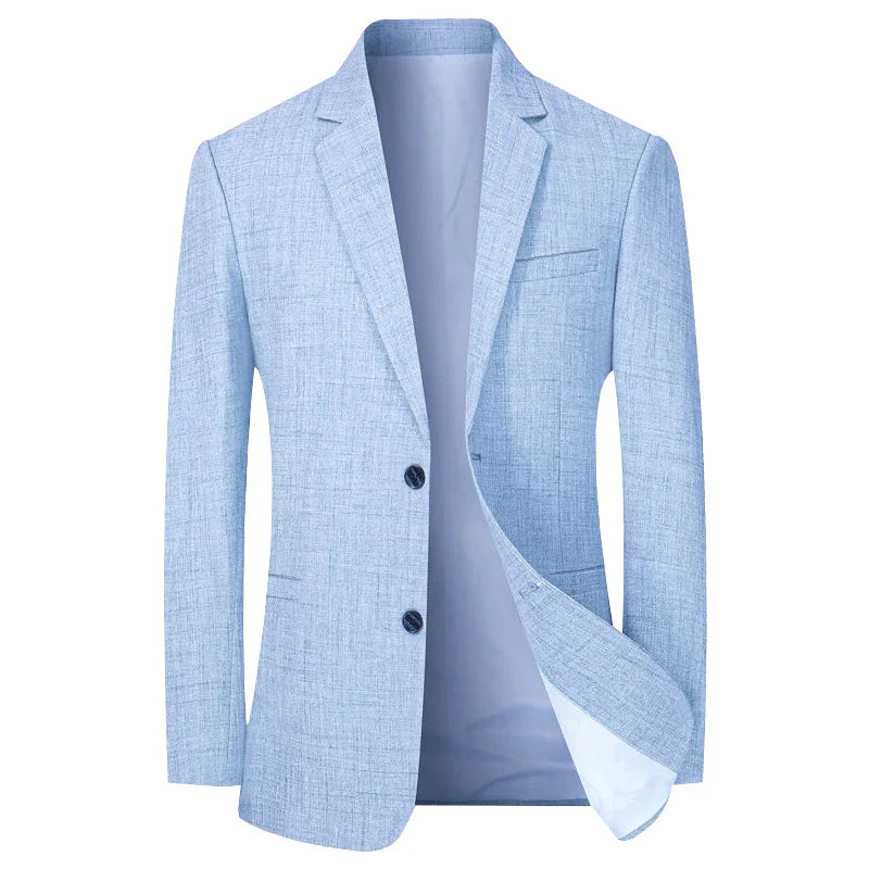New Men Suit Jacket Thin Blazers Spring Autumn Solid Business .
