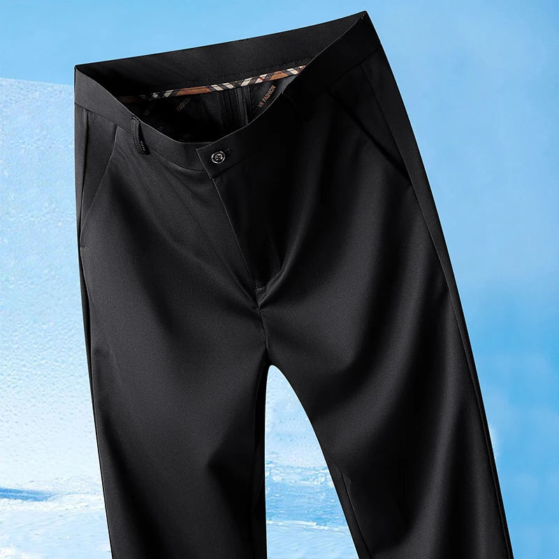 Summer Thin Male Casual Pants Quick Dry Formal Dress Pants.