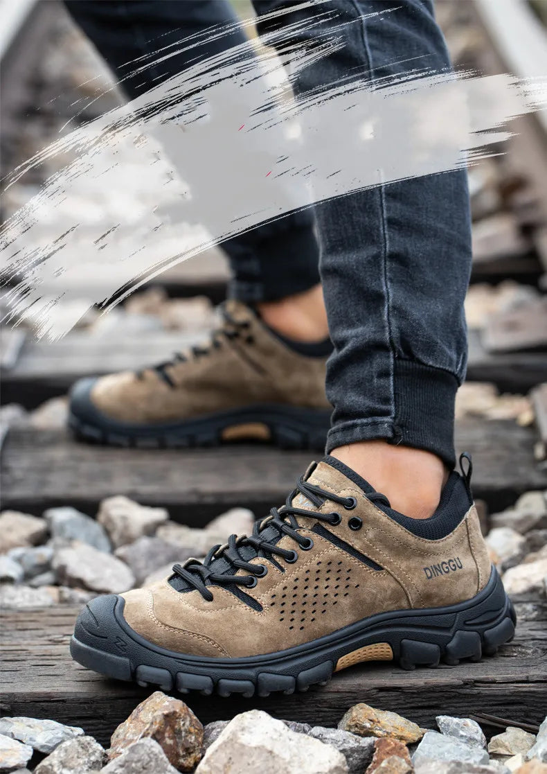 Work Safety Shoes Men Anti-smash Anti-puncture Work Sneakers Lightweight Breathable Protective Steel Toe Safety Boots