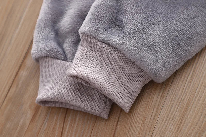 winter Baby Boy Girl Thicken Pajamas Set Flannel Fleece Toddler Child.