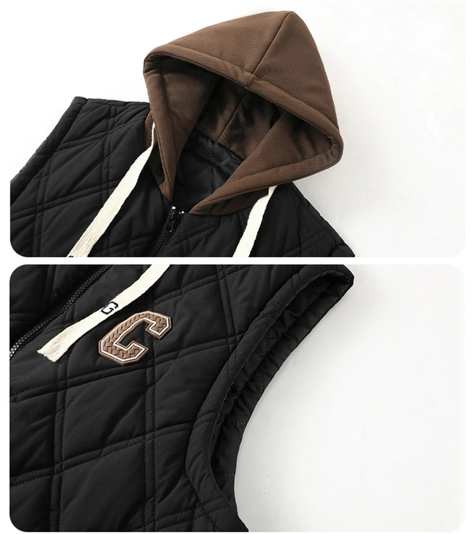 Vests Men Autumn Winter Thick Vest Sleeveless Jacket Male Fashion.