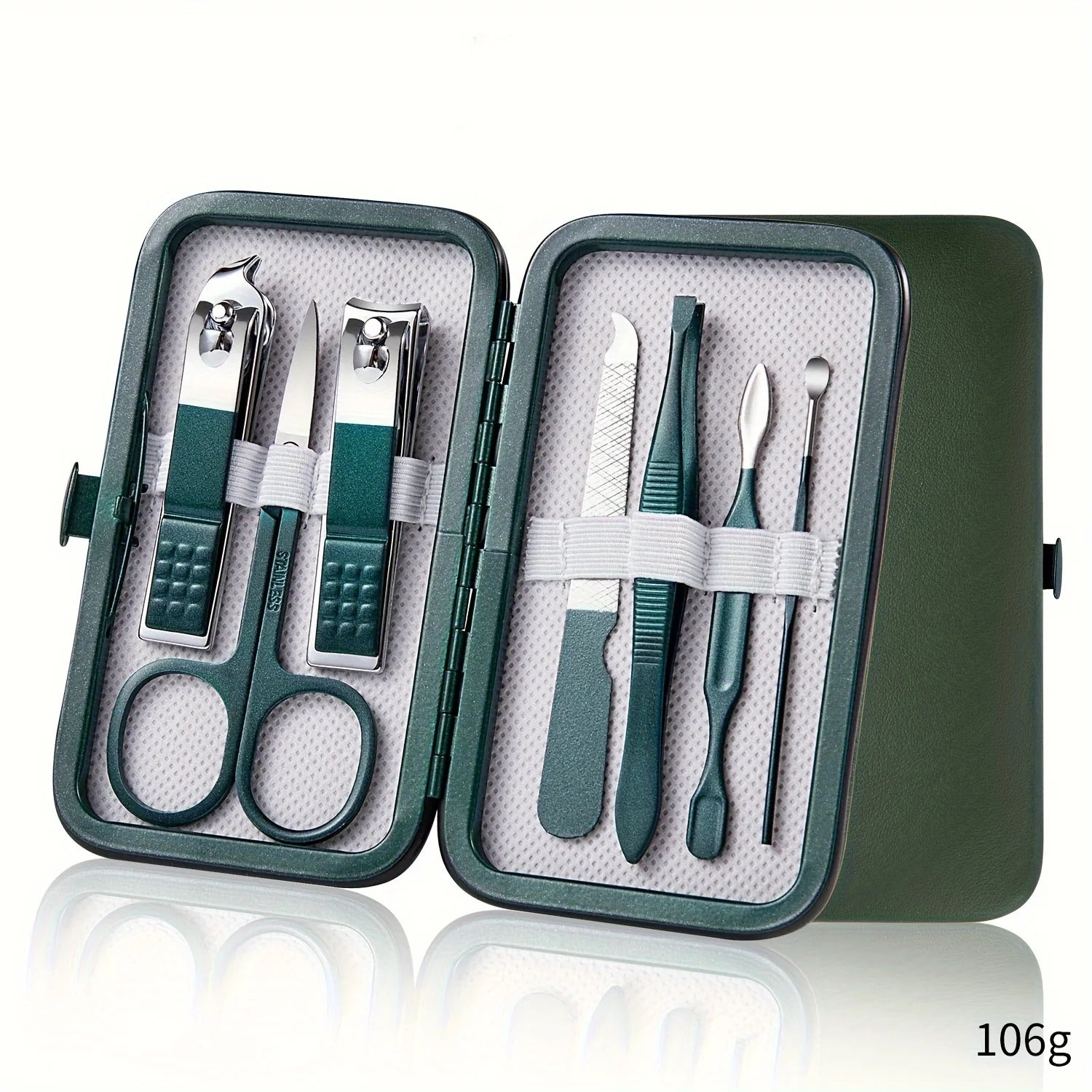 Professional 7/10/12/18 Piece Nail Care Kit Stainless Steel .