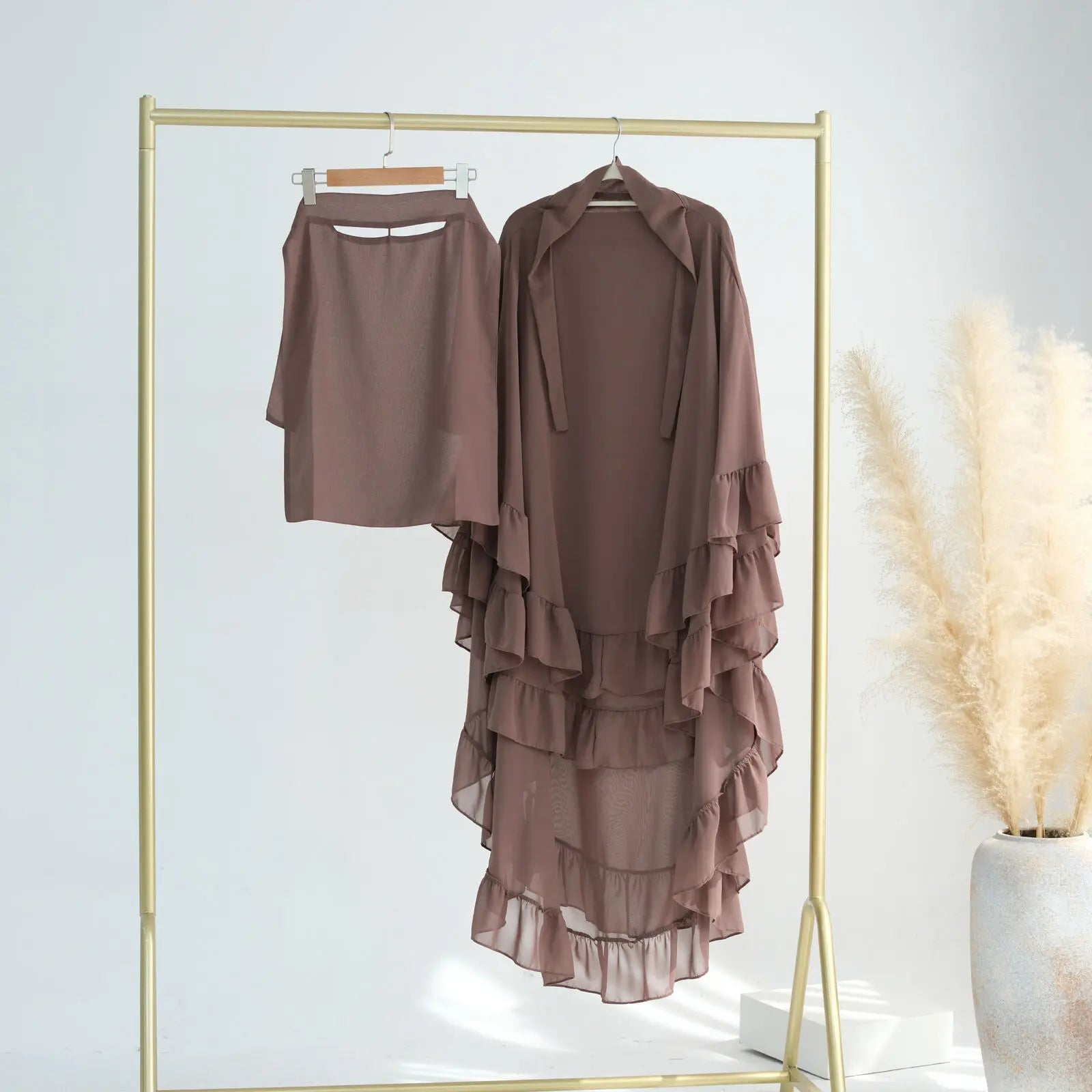 Islamic Long Khimar Ramadan Muslim Chiffon Hijab Women.