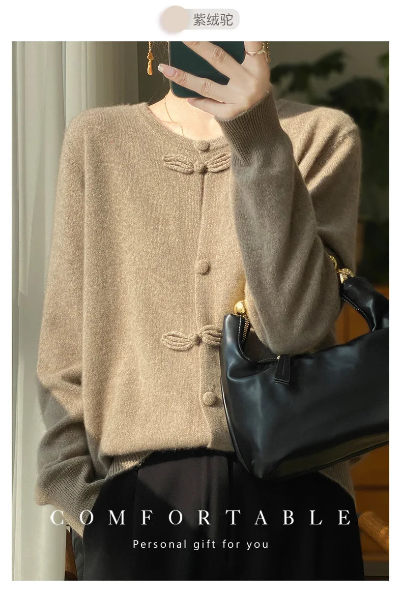 Women New Fashion Autumn Winter 100% Merino Wool Sweater .