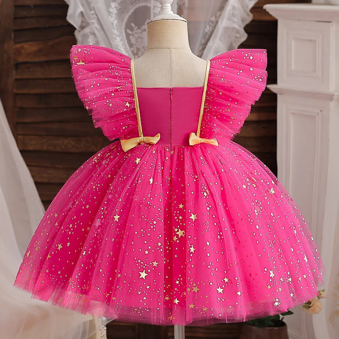 Sequin Girls Dress Ruffles Elegant Toddler Kids Birthday Princess Dress .